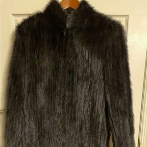 Black Saga Mink Jacket, size large, stunning!
